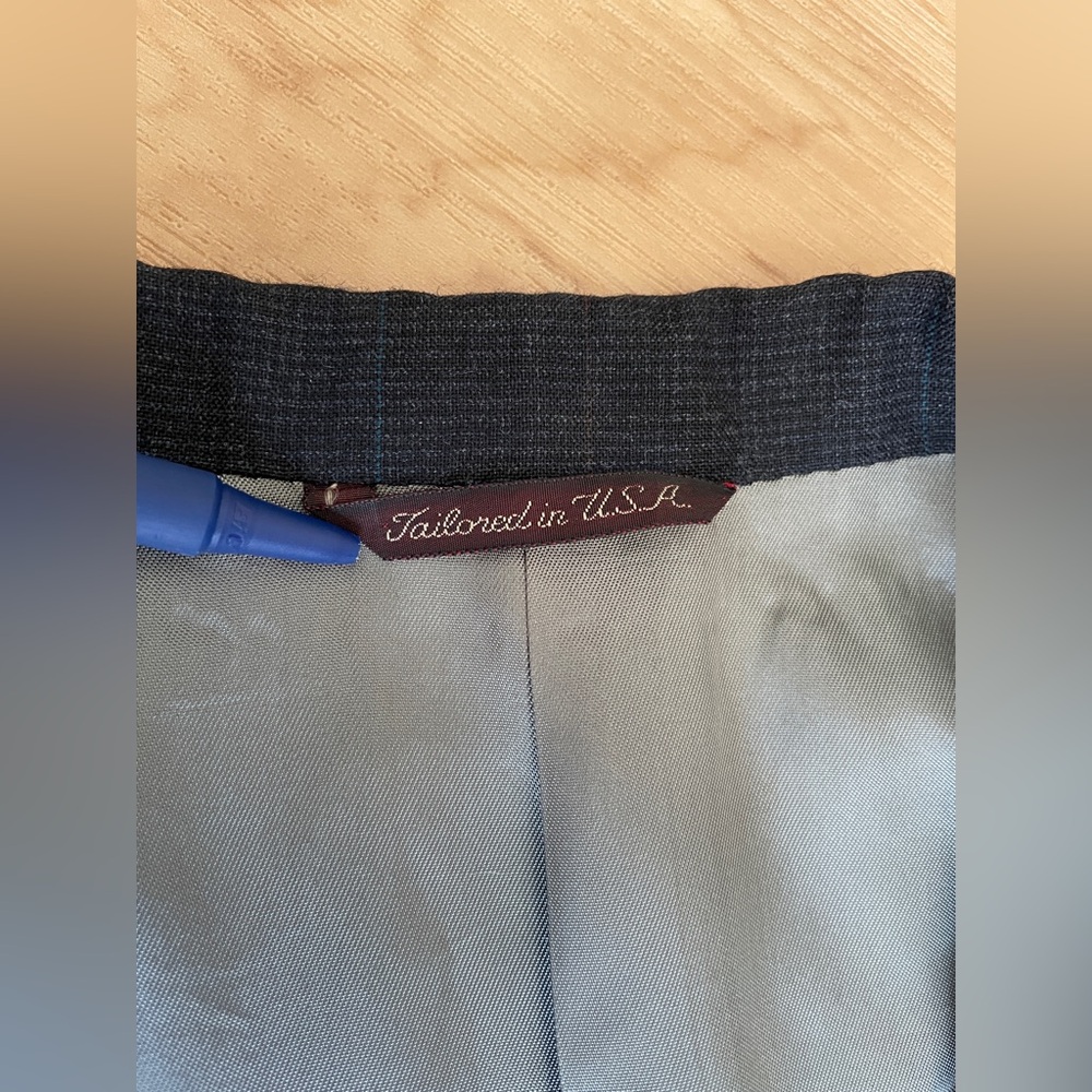 ‼️SOLD‼️Vintage Furmans Men's Two-Button Wool Blazer Suit Jacket Gray 42R - Picture 8 of 14